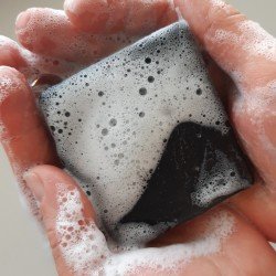 Natural face soap with charcoal powder