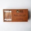 wooden ear swabs in recycled paper packaging 200 pcs