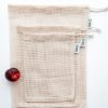 reusable cotton mesh bags set plumb